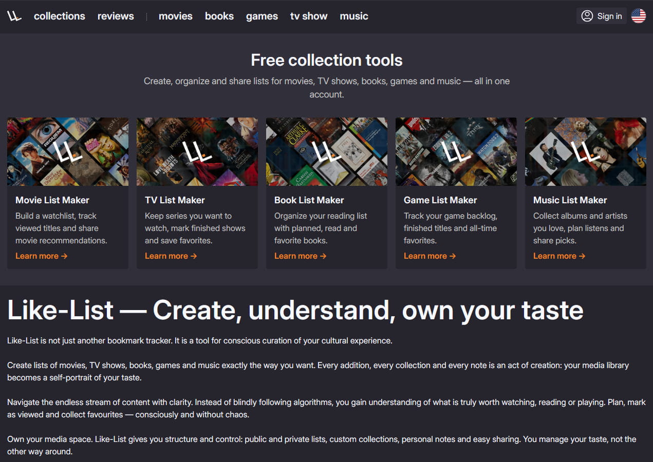 New Like List Updates: Music Search, Imports, Filters and More